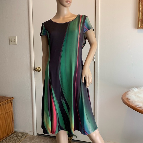 Lily By Firmiana Dresses Lily By Firmiana Modern Green Pink Dress Poshmark